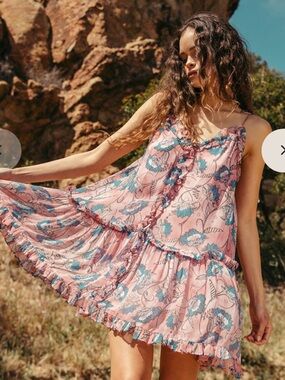 CLEOBELLA Lotus Print Bella Mini Dress